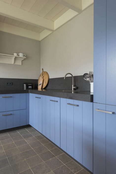 blauwe keuken